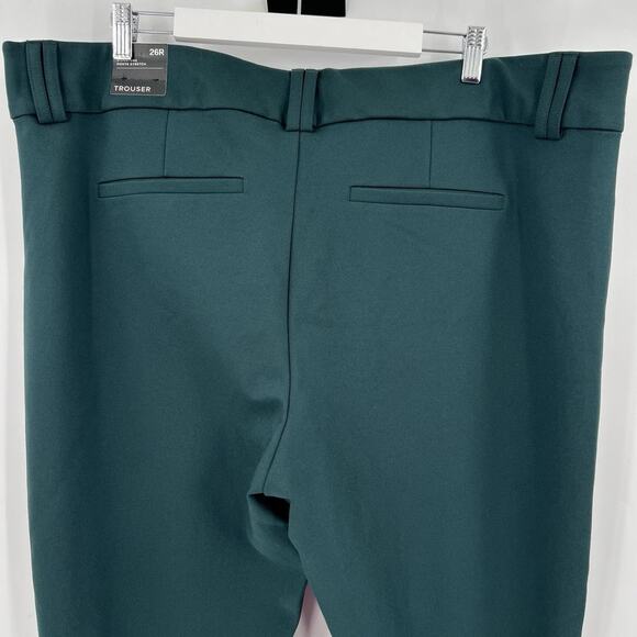 Torrid Studio Signature Ponte Stretch Trousers Forest Green Dress Pants Size 26R - Picture 7 of 10